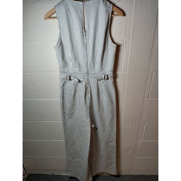 ☀️NWT Point Sur J. Crew Stripes Wide Leg Tailored Jumpsuit, size 4 - Picture 6 of 15